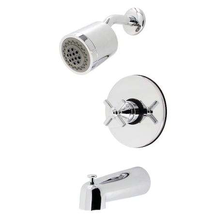Kingston Brass Tub and Shower Faucet, Polished Chrome KB6691EX